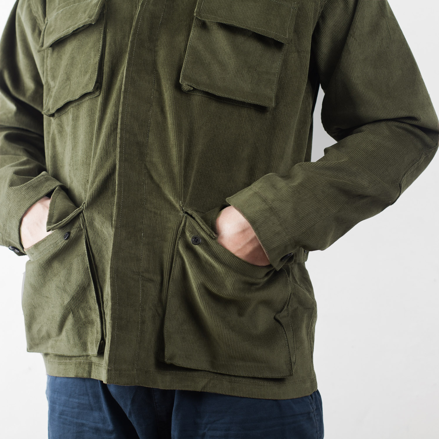 Field Jacket II Olive Corduroy The Qutn