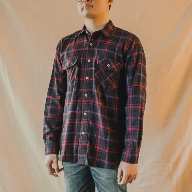 Double Pocket Overshirt – BlackRed Flannel (4)
