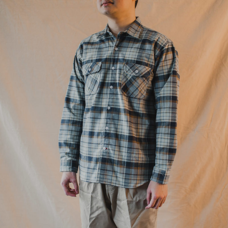 Heavy Flannel Overshirt – FrostSky Flannel (4)