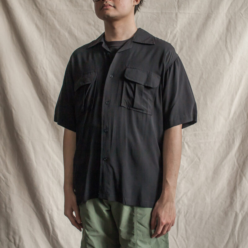 Double Pocket OC Shirt – Black Rayon (2)