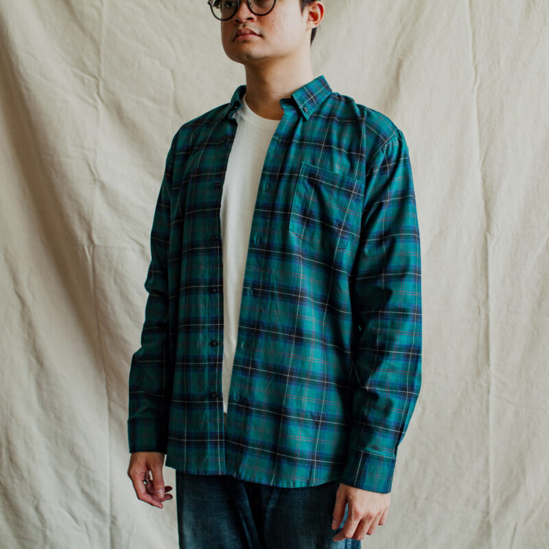 Button Down LS – GreenBlack Flannel (3)